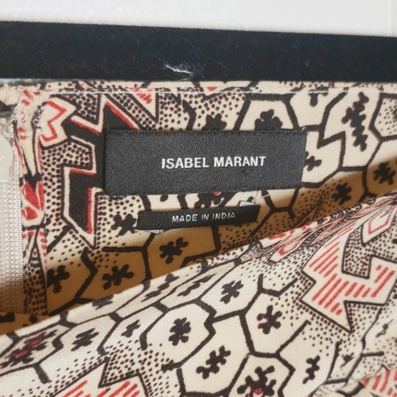 Isabel Marant mixed print pleated mini skirt - Picture 6 of 6